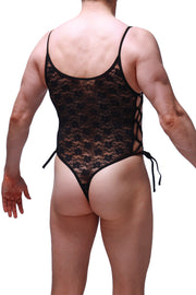 Bodythong Lacets Lace Black